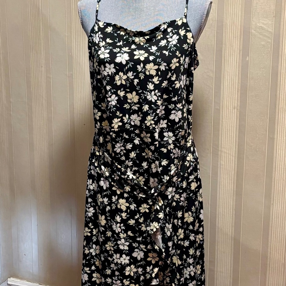 Plus size 21 Floral Dress with sarong side over skirt